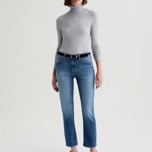 Ag Adriano Goldschmied Women's Straight Leg Jeans in Medium Blue